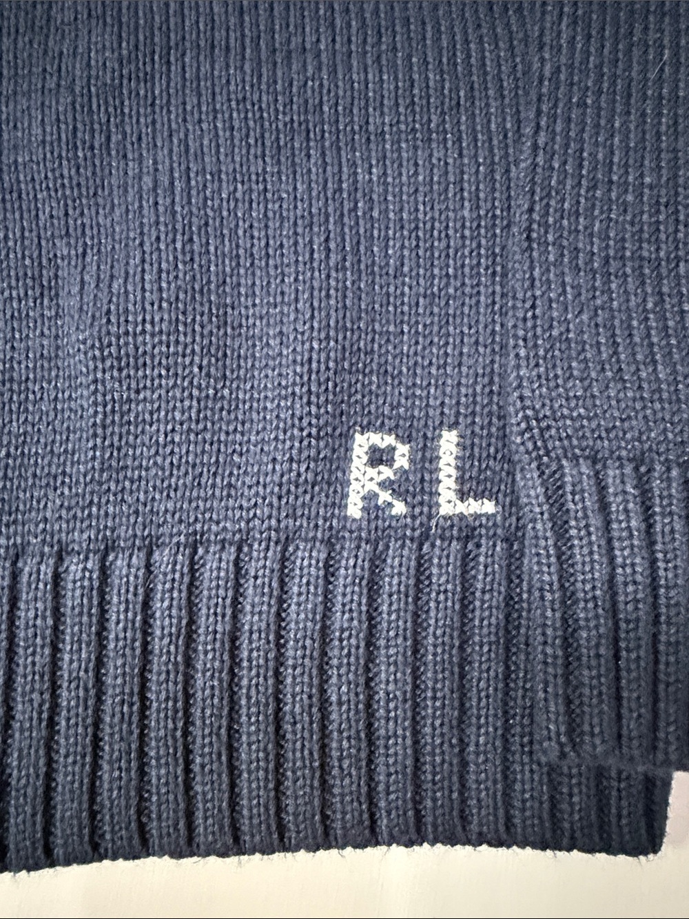 Polo by Ralph Lauren Navy Bear-Embroidered Cotton Crewneck Sweater M NWT - Picture 6 of 9